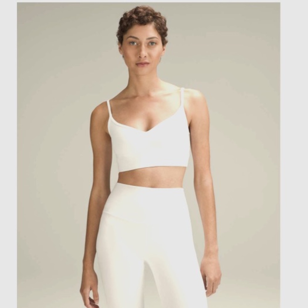 Lululemon Athletica Women's White Align Sweetheart Sports Bra Sz 10